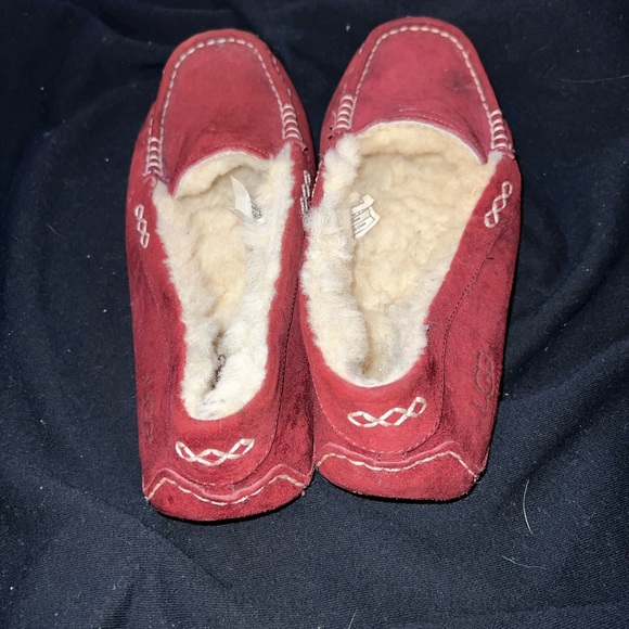 UGG Australia Ansley Slippers Womens SZ 9 Purple Suede Shearling - Picture 2 of 7